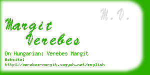 margit verebes business card